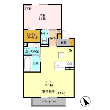 クレストフォーチュン Aの間取り