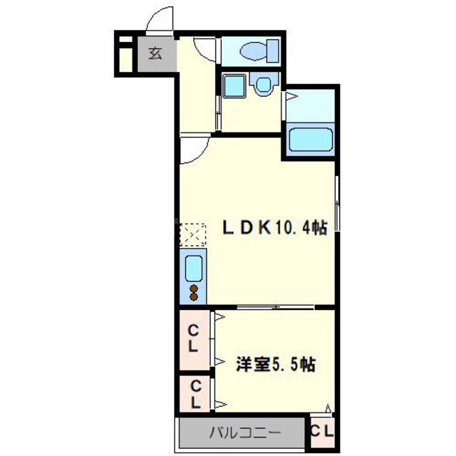 フジパレス上新庄東の間取り