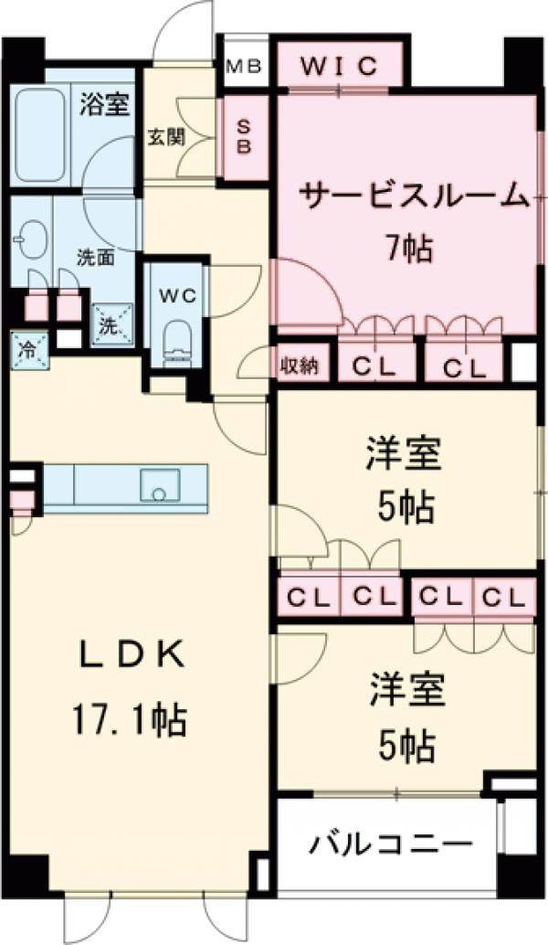 エクセレントシティ自由が丘の間取り