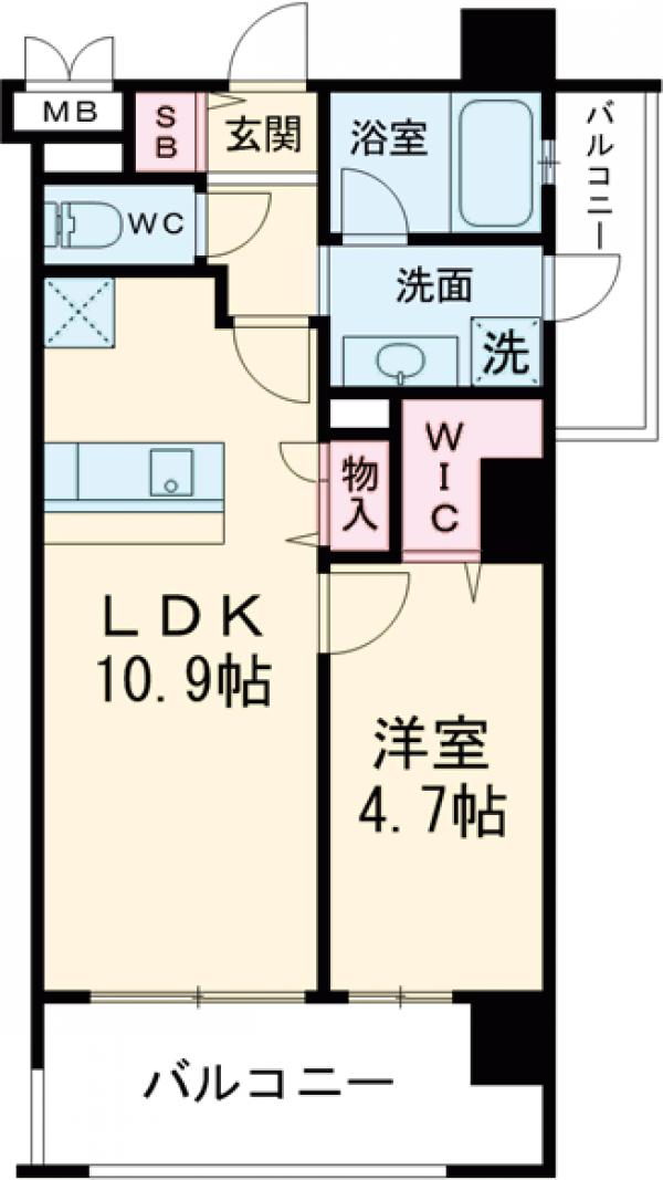 アクタス大橋パークスクエアの間取り