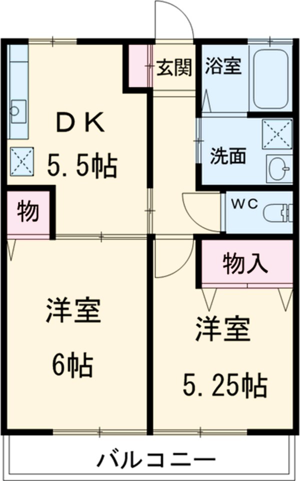 フレンドコートBの間取り