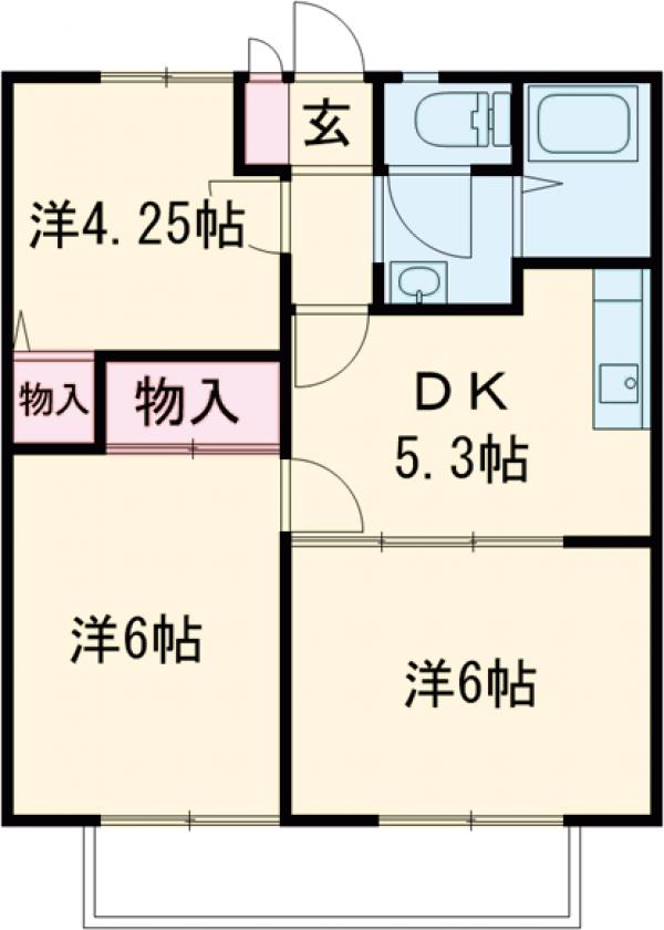 アロマハイツの間取り