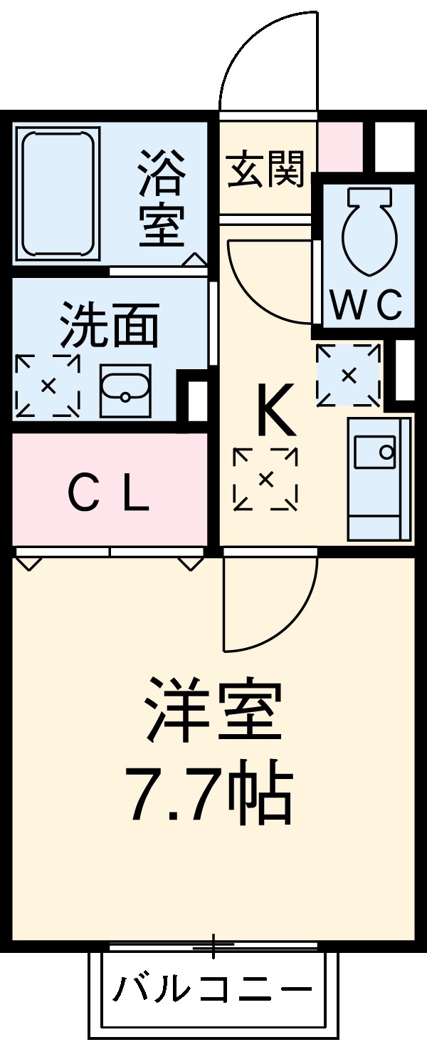 102号室の間取り