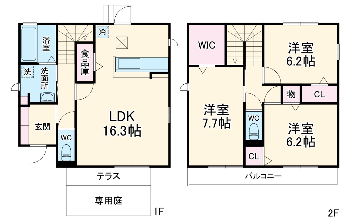 クレストフォーチュン Cの間取り