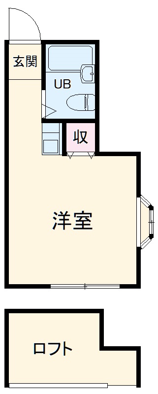 上新井の完工年月(1989年1月)築の賃貸アパートの間取り