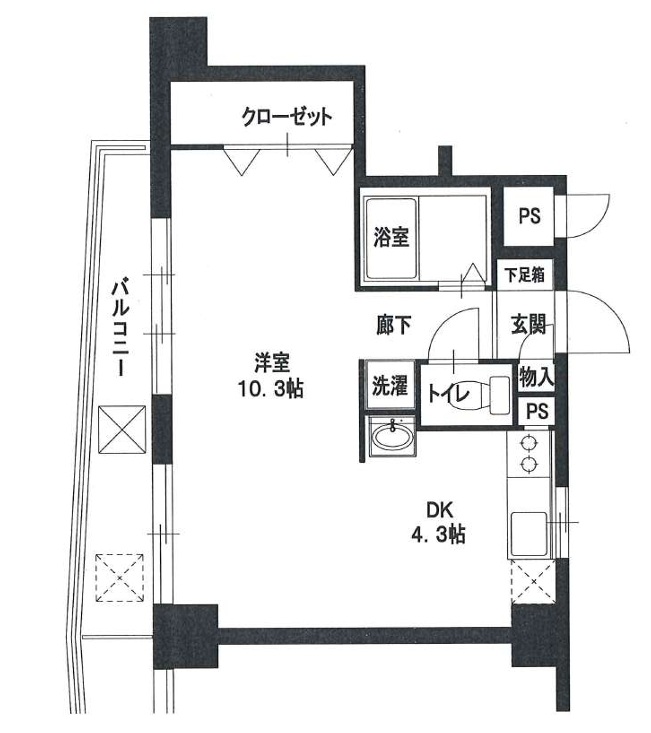大拓ハイツ6の間取り