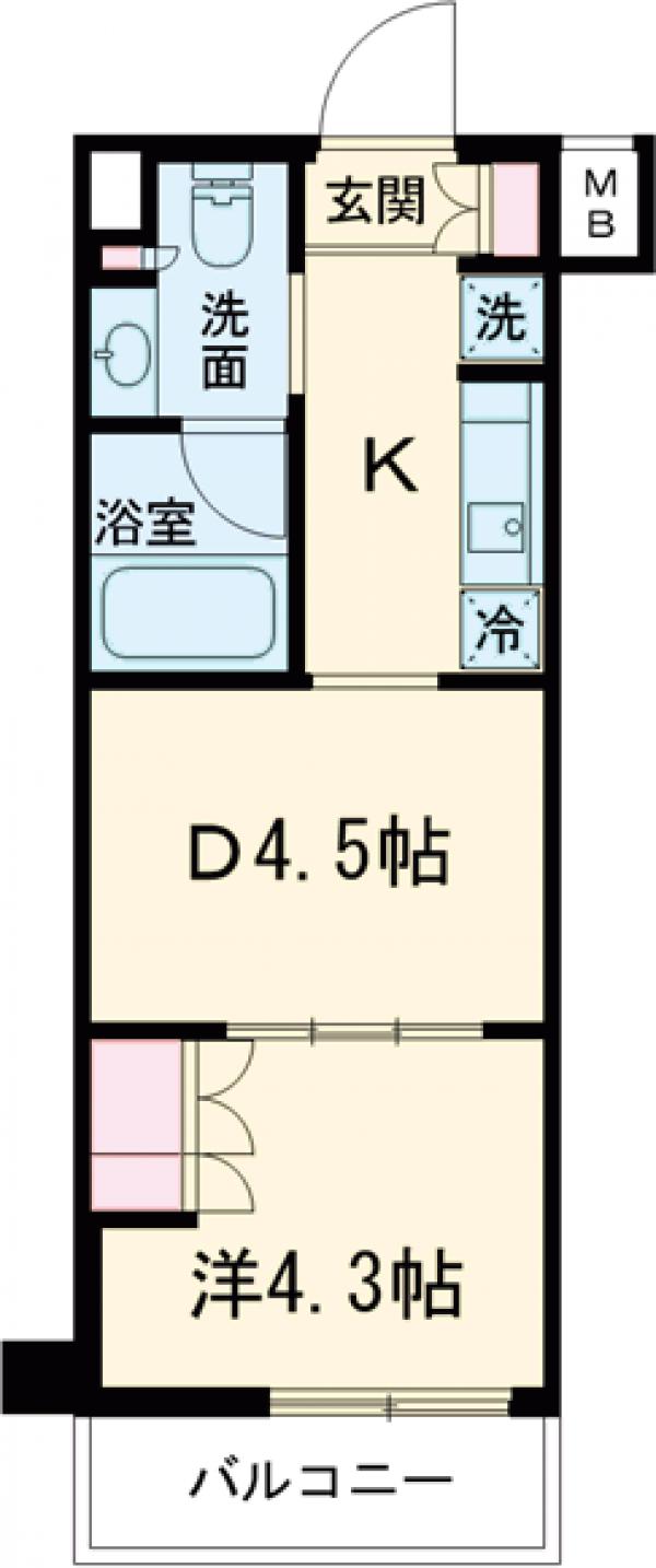 RESIDENCE KOENJI・508号室の間取り