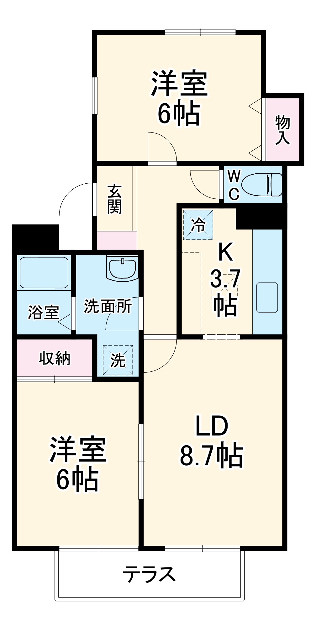 グレースカメリア市が尾の間取り
