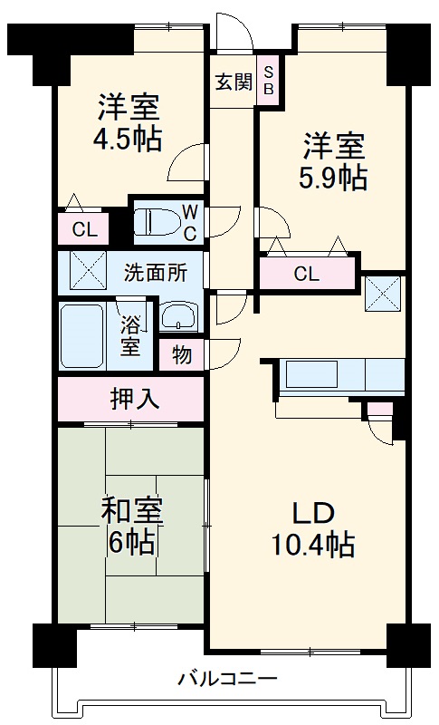 プレイヤード戸田の間取り