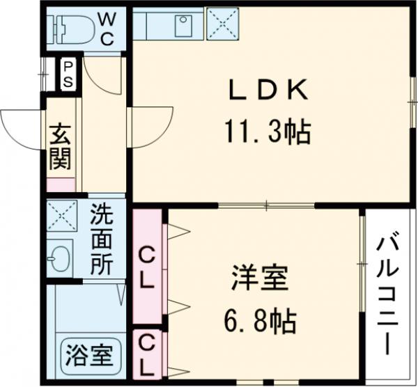フジパレス泉大津Ⅱ番館の間取り