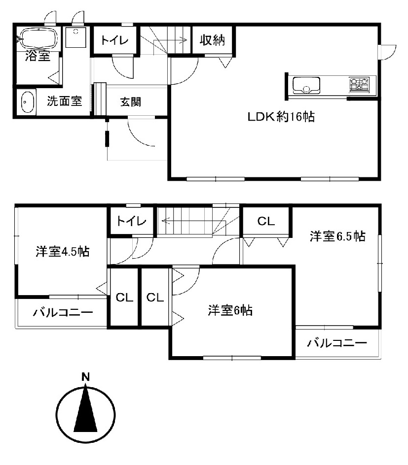 南住吉貸家の間取り