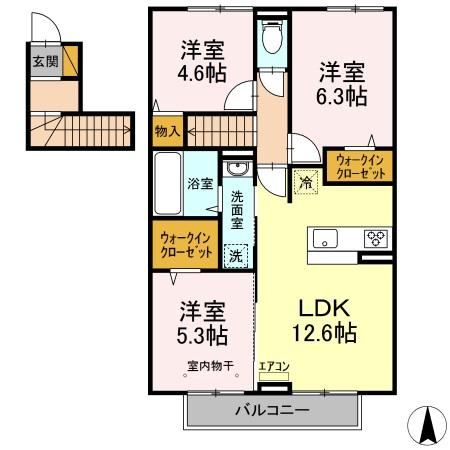 グランパルクBの間取り