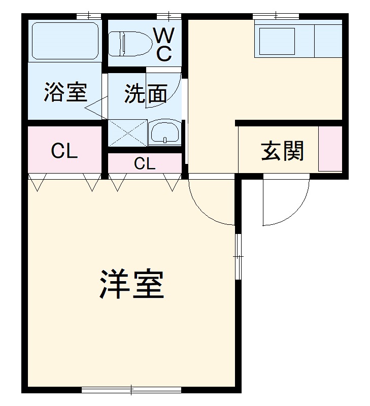 サンライフＭＥＮＵＭＡ・203号室の間取り