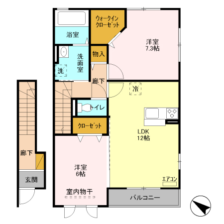 ウエストハイム Ⅲの間取り