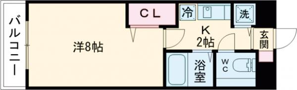 テラ・ロッサ西新の間取り