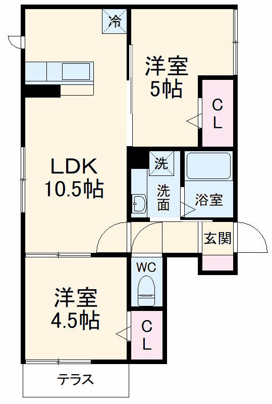 海神ハイツの間取り