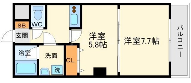 レフィーナカルム江坂の間取り