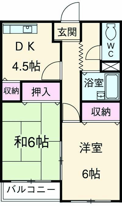 オリンファーム　Ⅰの間取り