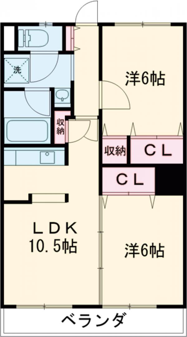 宇都宮グリーンハイツ2の間取り