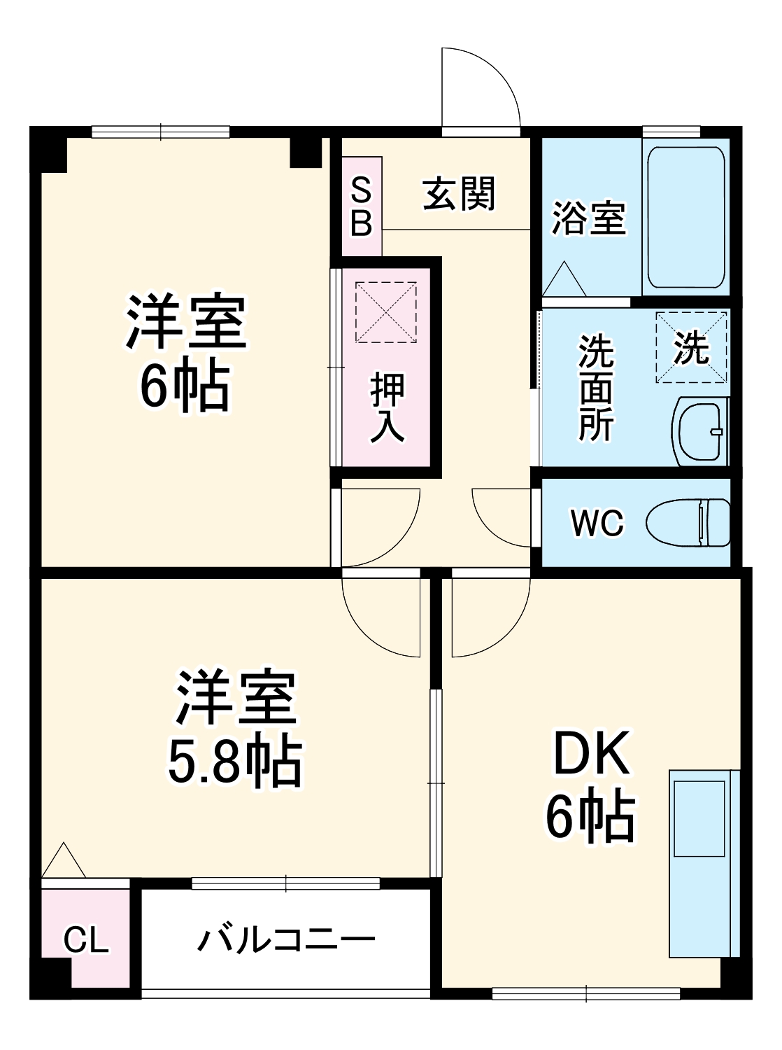 クロノス田名の間取り