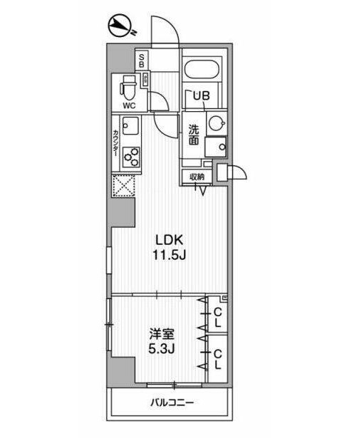 ALTERNA北品川の間取り