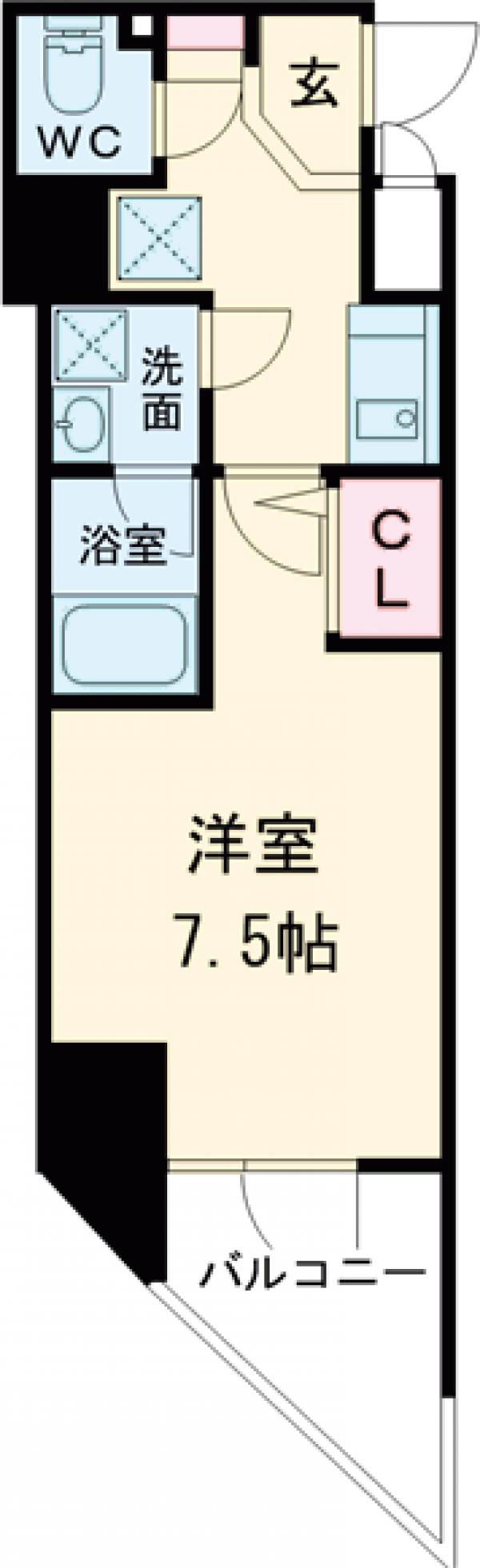 ＡＬＴＥＲＮＡ北品川・406号室の間取り