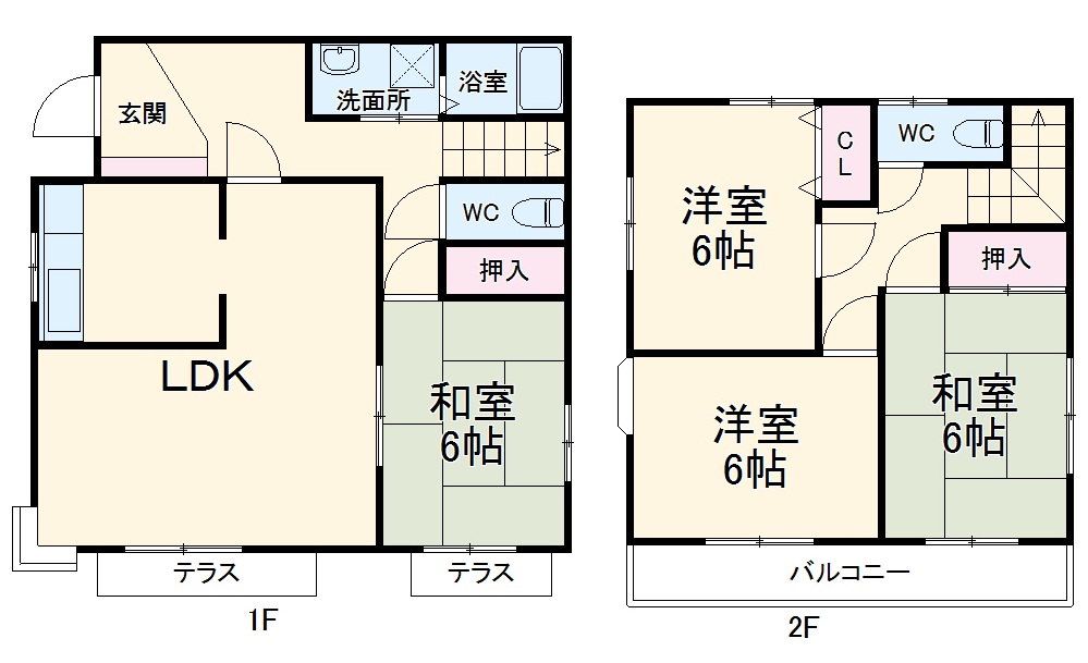 山岸貸家の間取り