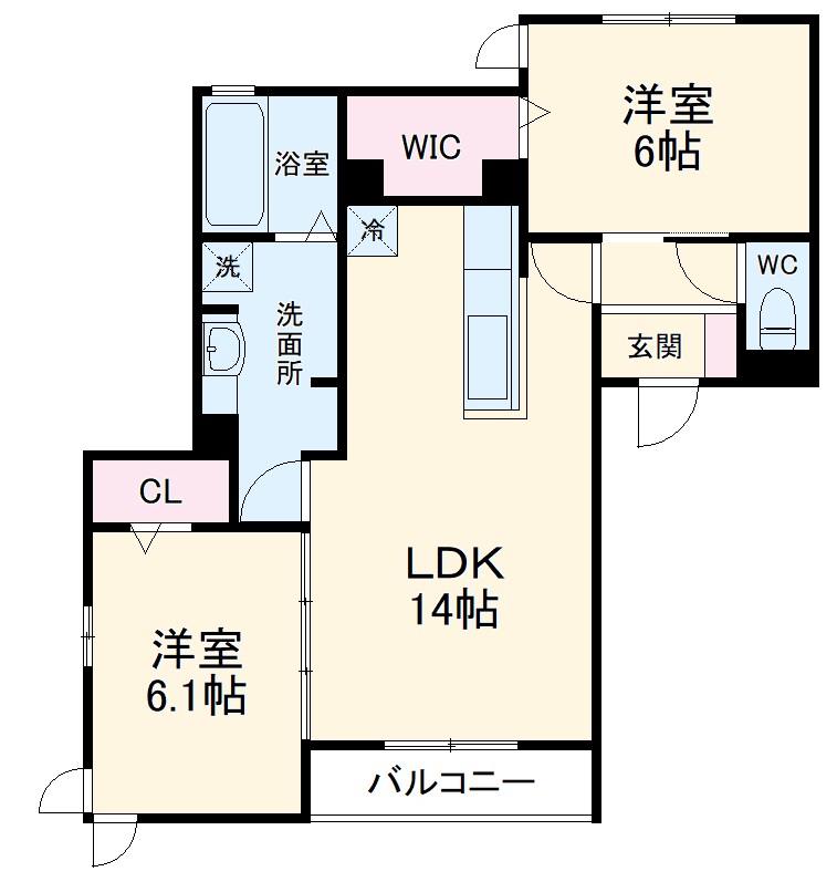 ラ メゾン ド ボヌール桜塚Bの間取り