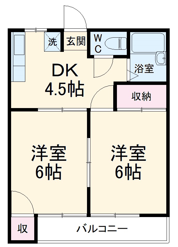 カトーガーデンハイツA棟の間取り