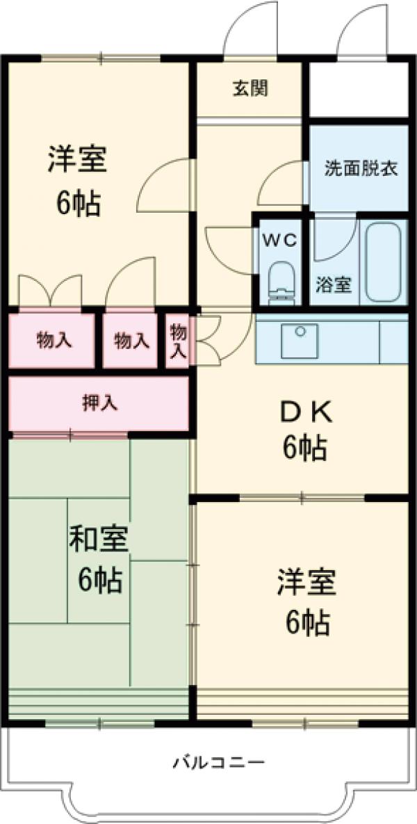 コーポクレサンテームの間取り