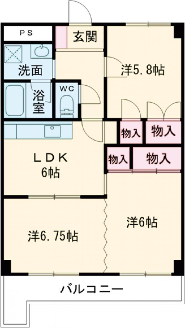コーポクレサンテームの間取り