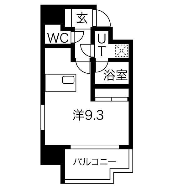千代崎の完工年月(2023年3月)築の賃貸マンションの間取り