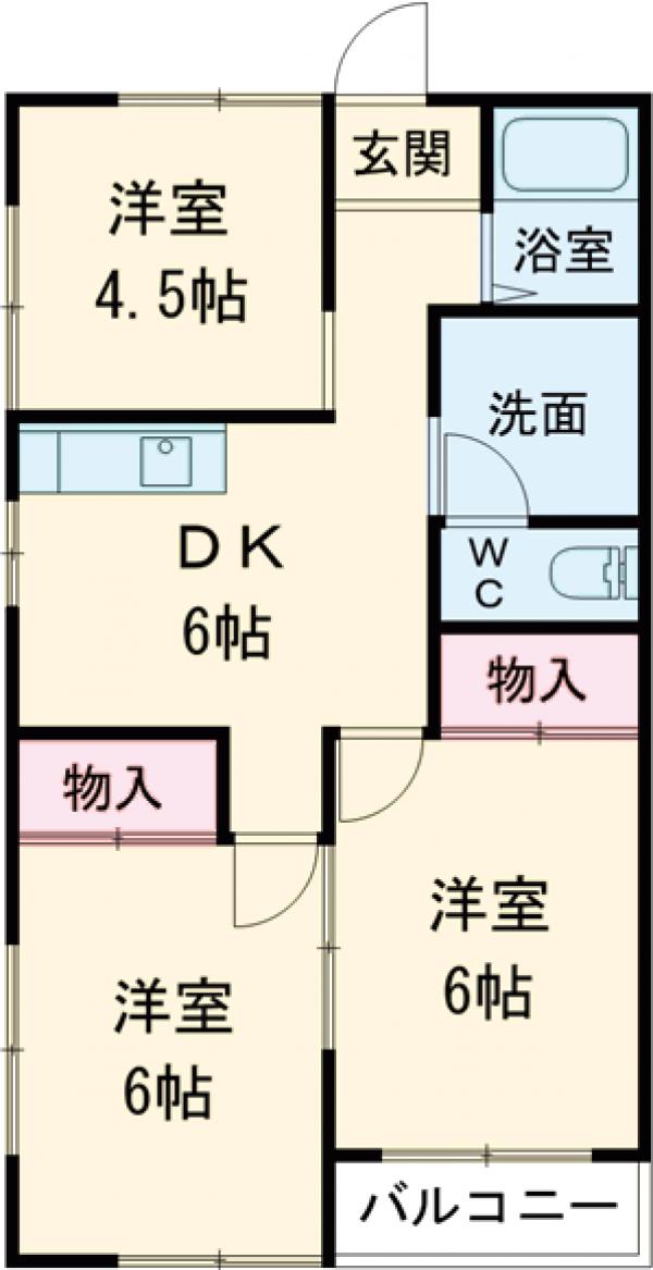 コーポすぎBの間取り