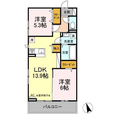 アールドソレイユの間取り