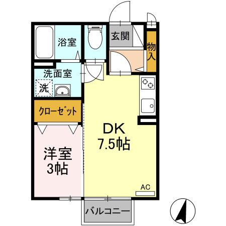 エクセルタムラ Bの間取り