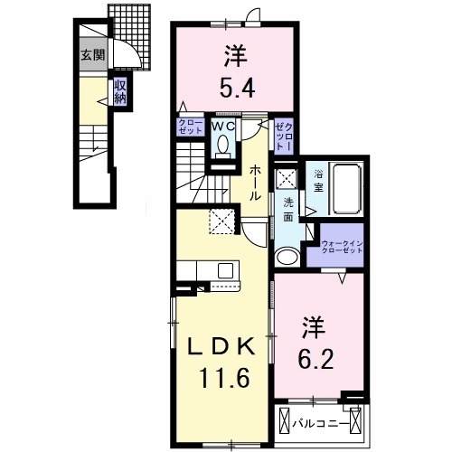 クラール ディ ヴェルトの間取り