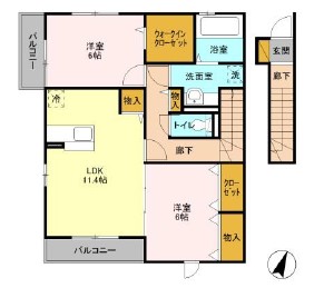 ベルデュール 五番館の間取り