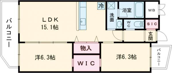 アントレ平尾参道の間取り