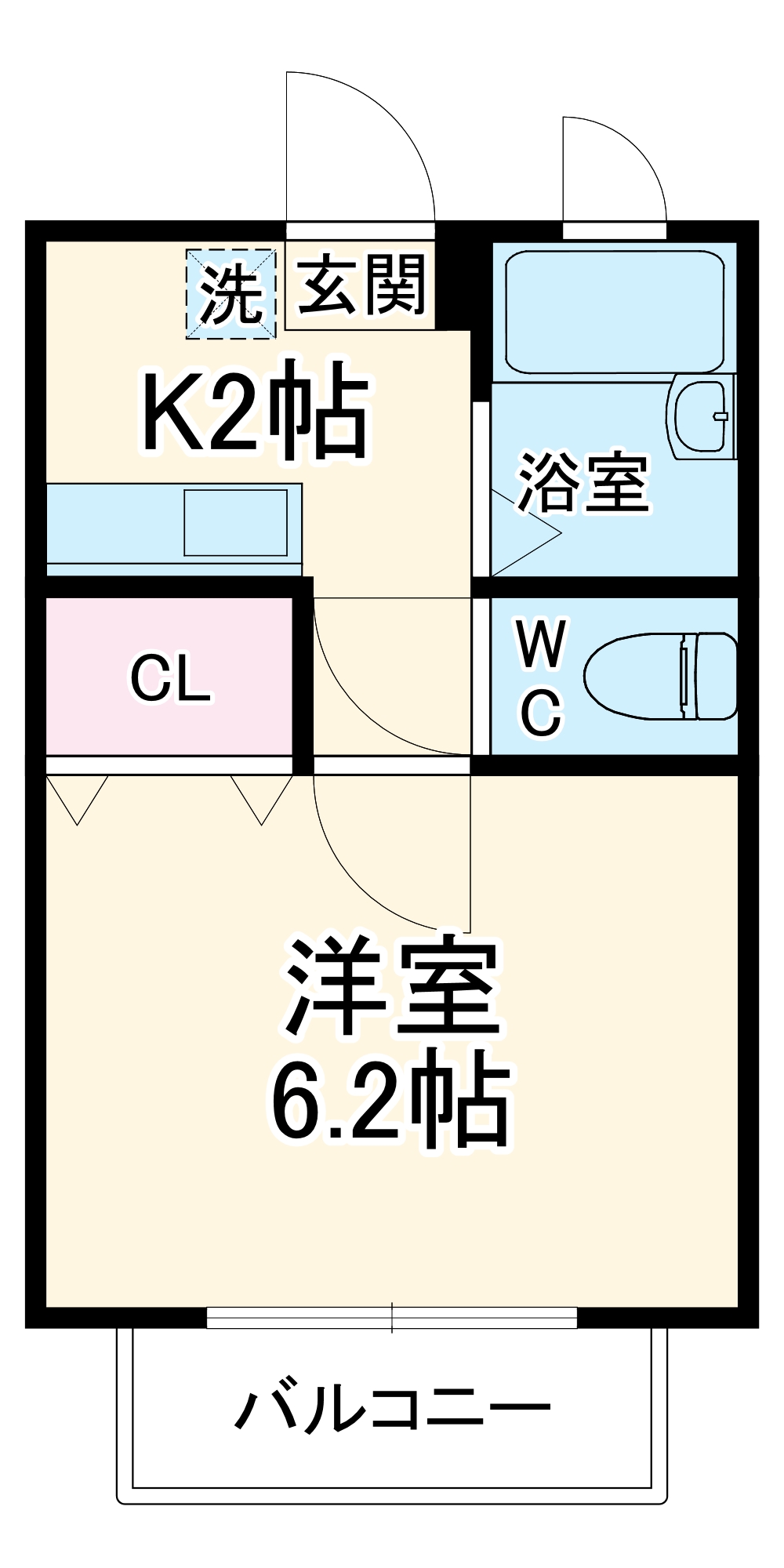 ハイツ浦郷2の間取り