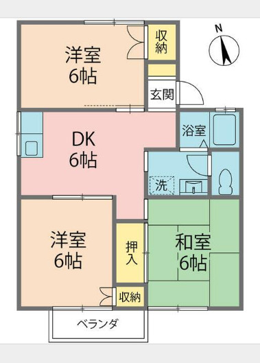 セジュール陽光台の間取り