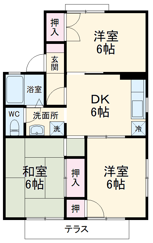 パールハイツ米村26の間取り