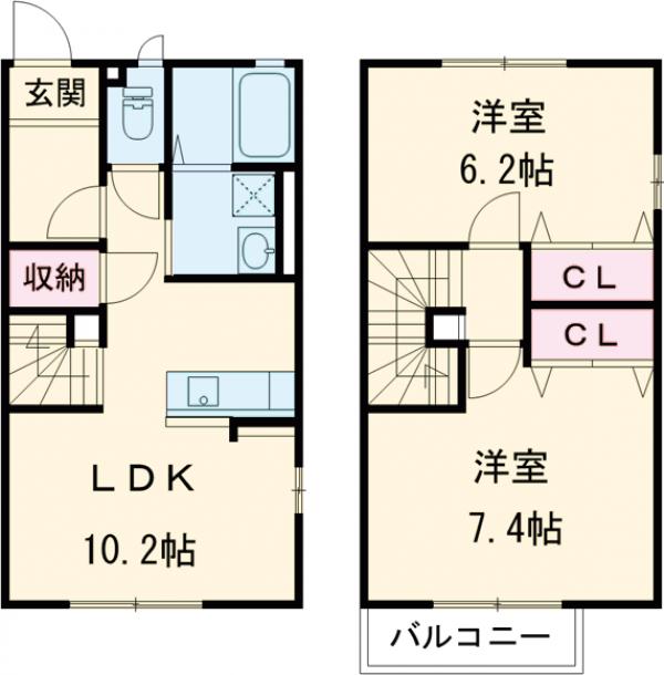 リレア学園南の間取り