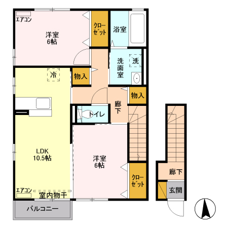 ナカイパレス Cの間取り