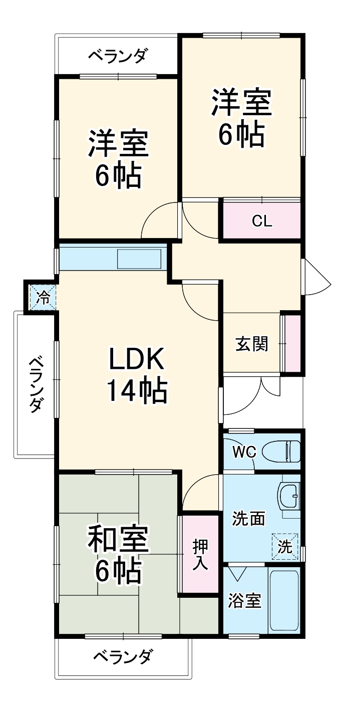 アルプス東豊中マンションの間取り