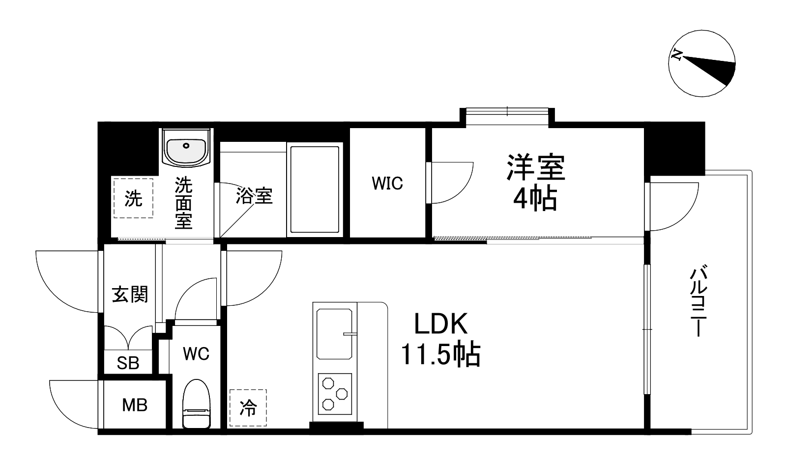スプランディッド中之島DUEの間取り