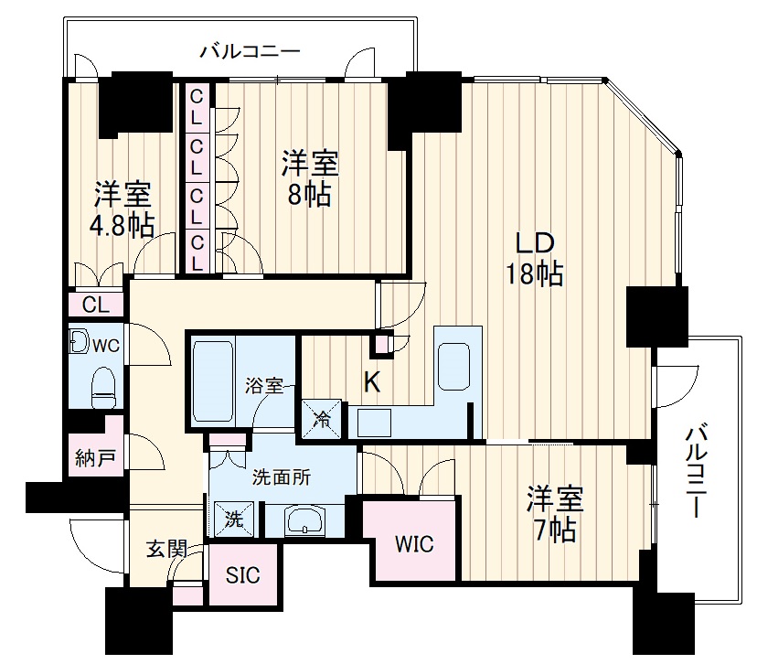 幕張ベイパーククロスタワー&レジデンスの間取り