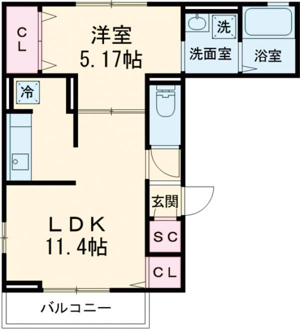 ラリュール江戸川Ⅰの間取り