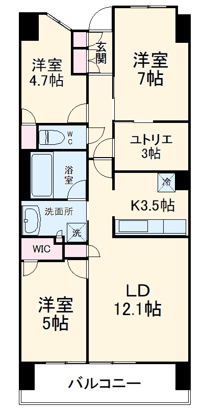 リビオタワー小田急相模原の間取り