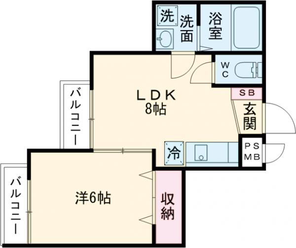 ベルデュール久我山・201号室の間取り