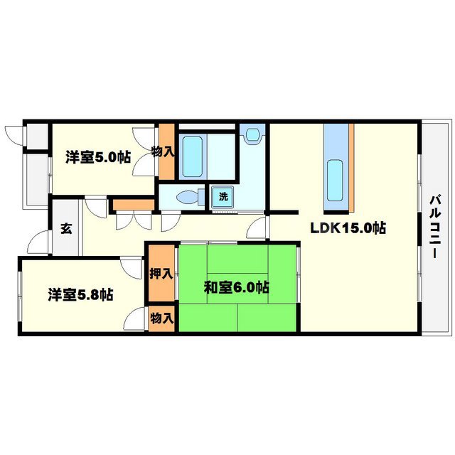 シャトレ上山手の間取り